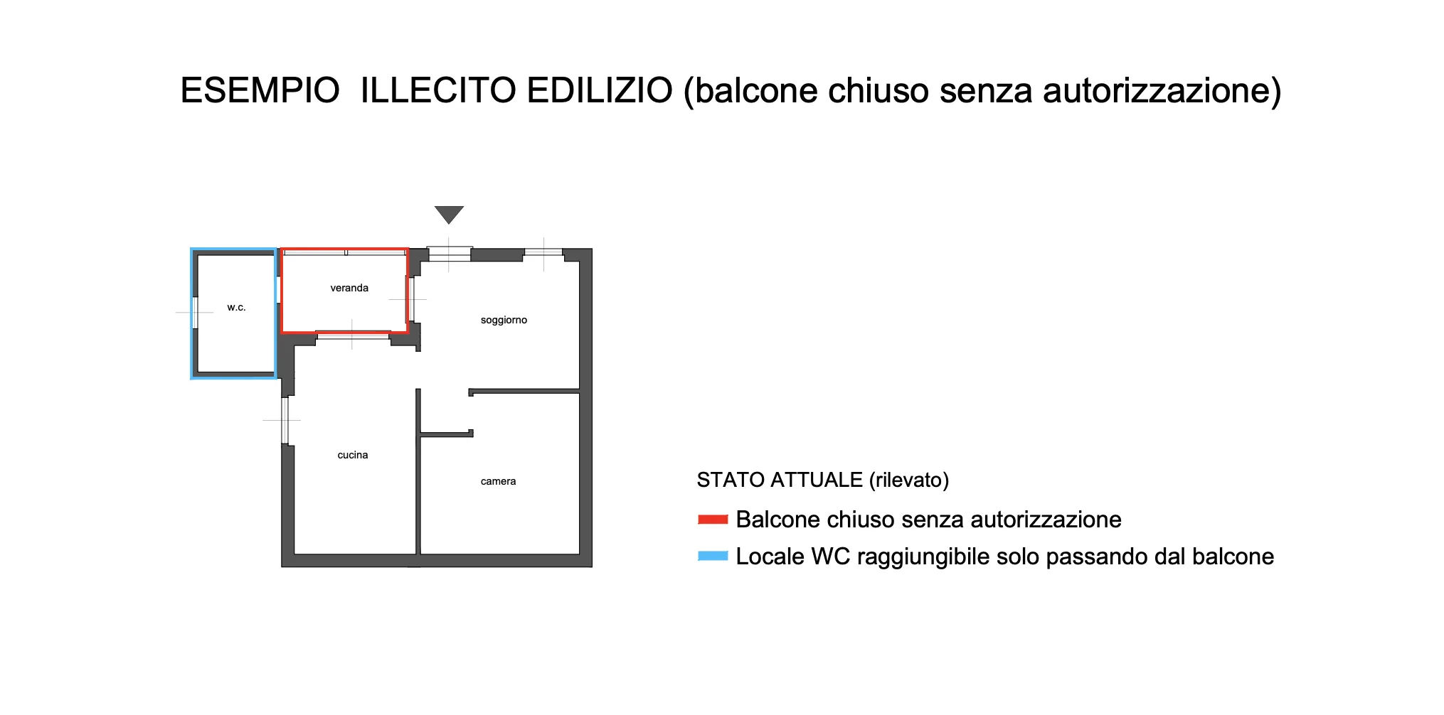 Esempio di irregolarità edilizia